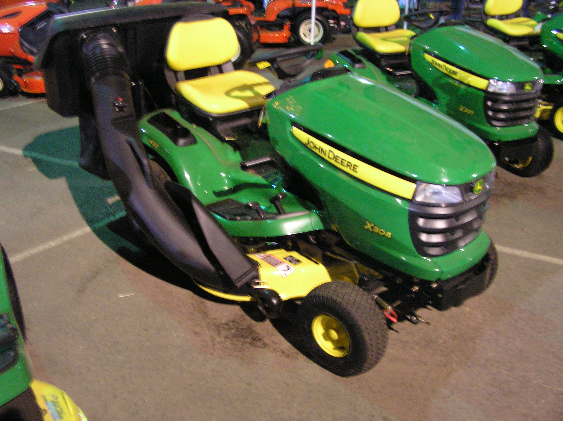 John Deere riding lawn mower photo.